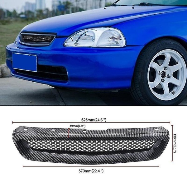 Främre huvgrill för 96-98 Honda Civic Ej/ek Jdm Type R