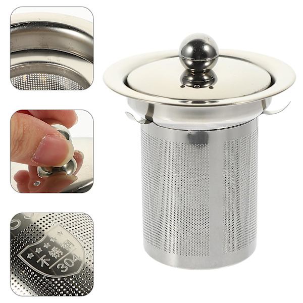 Rustfrit Te-si Strainer Indsats Te-infuser Tekande Tilbehør Te-filter Mesh