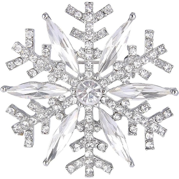 Itävallan Crystal Winter Art Deco Snowflake Flower -rintaneula