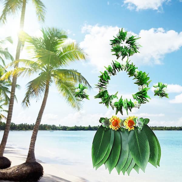 1 stk. Hawaii-blade nederdel