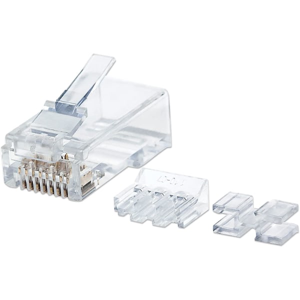 RJ45 Modular Pluggar Pro Line, Cat6a, UTP, 3-polig, För Massiv Tråd, 50 Guldpläterade Kontakter, 80-pack