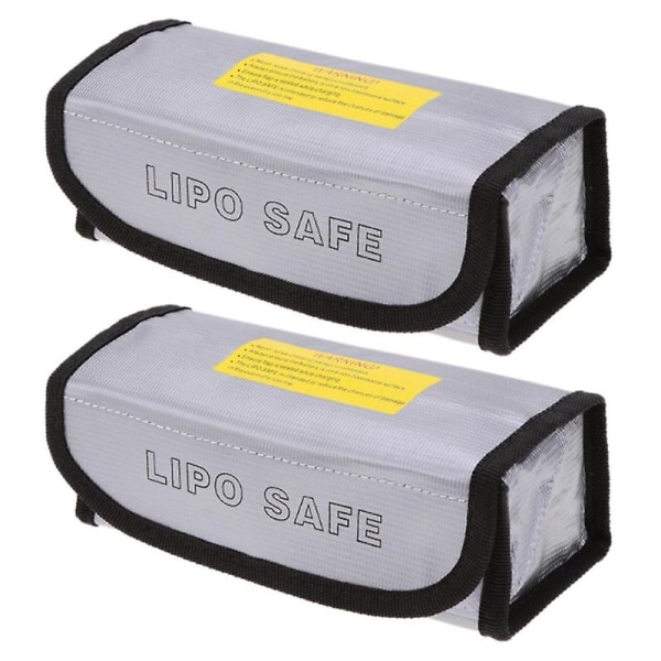 2x Brannsikker Lipo Batteripose Eksplosjonssikker Sikkerhetssikker Oppbevaringsbeholder