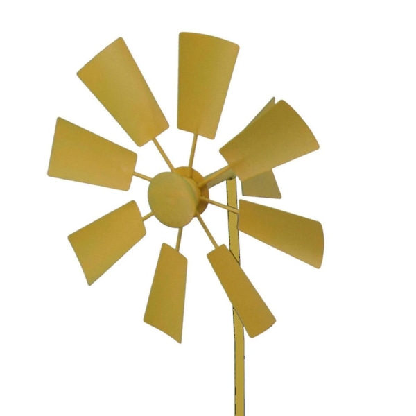 Blå Retro Vindmölla Spinner Trädgårdsinsats Pinwheel Utomhus Dekoration Metall Spinners Trädgård Z54410