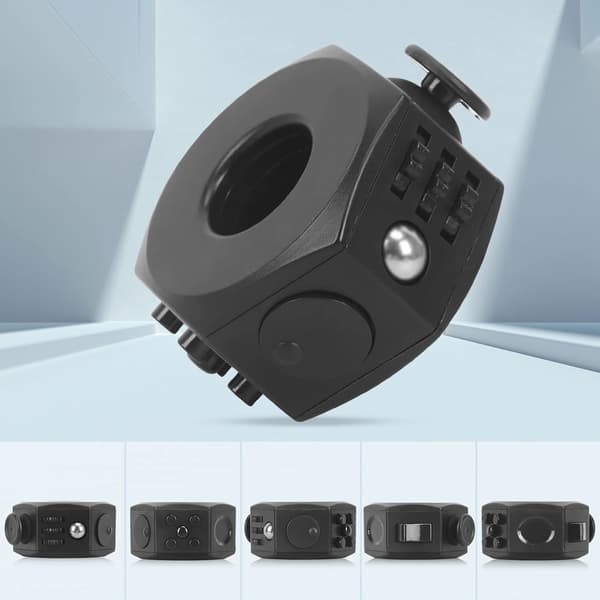 Fidget Cube Stress Relief Legetøj, 6-Sided Infinity Cube Fidget Legetøj til Børn og Voksne, Robust ABS Plastik Sensorisk Fidget Legetøj til