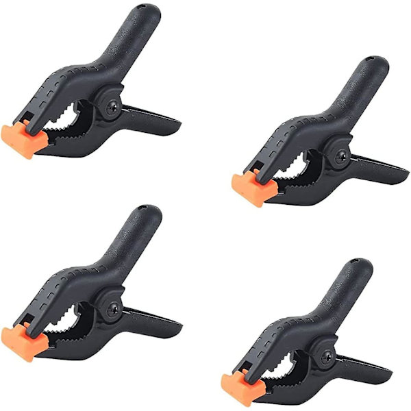 4 stk. Nylon Fjærklemmer, Klemmer med Bred Klemmekapasitet Maks Åpning 75 mm, For Studioer