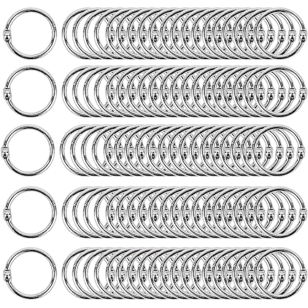 50 stk. ringbind 25mm metal løse blade bogringe nøgleringe