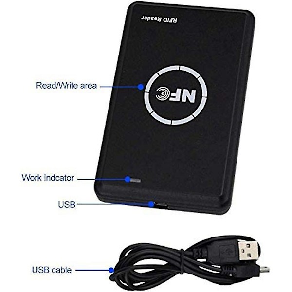 RFID- ja NFC-kopioija, avaimenperä- ja älykortinlukija ja -kirjoitin, 13,56 MHz, salattu ohjelmoija, US-haoyi