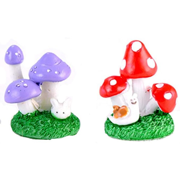 4 stk. Fe Havesvamp Figuriner Miniature Svampe Fe Havesvamp Hus Mikro Landskab Have Dekoration Dukkehus Hjem Indretning Plante Blomsterkrukker O