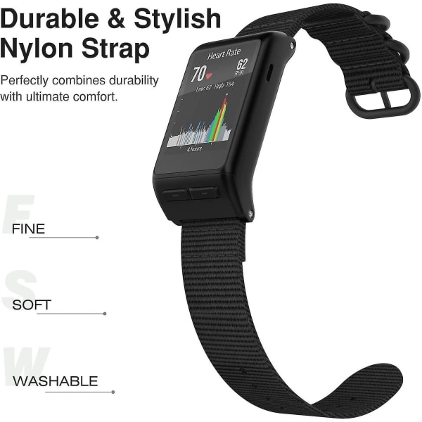 Kompatibel med Garmin Vivoactive HR Watch Band, Fint vevd nylon justerbar erstatning