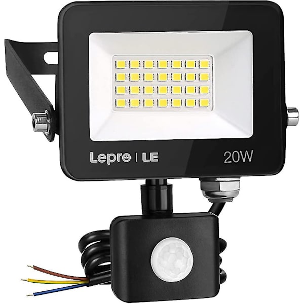 20w Säkerhetsljus Utomhus Rörelsesensor, 1700 Lumen Pir Ljus, Ip65 Vattentät Rörelsesensor Flood Light, Ultra Tunn Trädgårdsbelysning Säkerhet Perfekt F