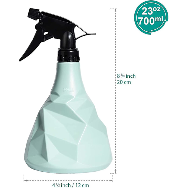 700ml Tom Sprøyteflaske, Plast Fin Mists Sprøyteflasker Med Avtrekker, Liten
