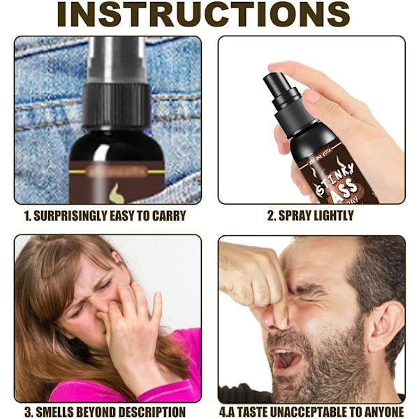 Tricky Flydende Prut, Kraftfulde Pruttespray, Sikker og Bærbar Ekstra Stærk Stinkende Tricky Legetøj, Prank Ting & Joke Legetøj til Pruttende K