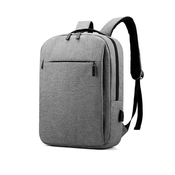 Stor kapacitet laptop ryggsäck usb laddning multifunktionell reseskola ryggsäck män vattentät oxford ryggsäck Gris 27X13X37CM 1368