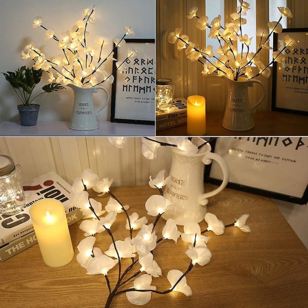 29-tuumainen Lighted Flowers Phalaenopsis Branches Keinosilkki