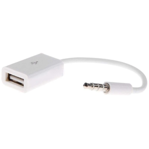 3,5 mm USB Stick Mp3-spelare Adapter Aux Audio Kabel Musik Bil Jack Plug