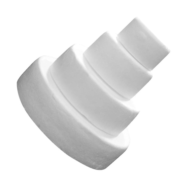 4 stk hvite kakeunderlagsett Kake skumrunde Kake dummy skum Styro kake dummies Runde kake skum Øvelse Styrofoam dummies