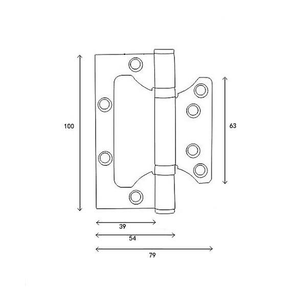 3pcs Stainless Steel Hinges, Ball Hinges, Silent Hinges, Mother-child Door Hinges For Furniture Deco, Bedroom, Wooden Door Hardware, Door Hinges (brus