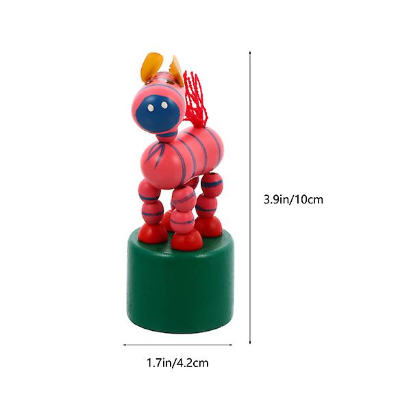 12 stk Kids Animal Push Up Press Base leketøy gyngende tre marionett leketøy tilfeldig stil