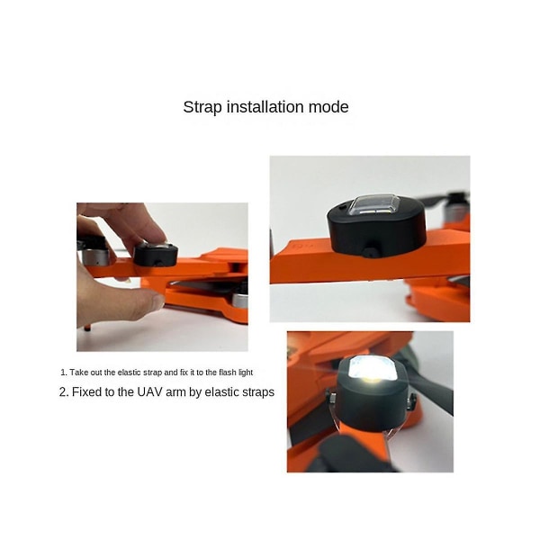 4 stk Universelle Blålys Advarselslys USB Oppladbare LED Nødlys Drone Natt Blålys Lampe