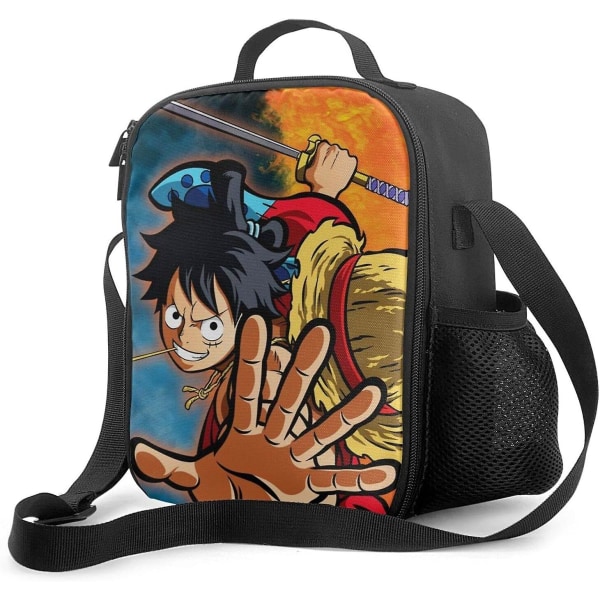 Luffy One Piece Frokostboks Med Polstret Isoleret Foring Frokostpose Termisk Kølerpakke Bærbar Skulder Vandtæt Tote Frokostpose Til Voksne Og Børn Til