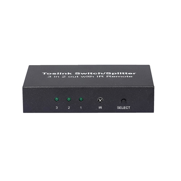 Nk-t32 3 In 2 Out Toslink Cable Switch Splitter Spdif/toslink Optical Audio 3x2 Switcher Spdif Splitter Med Ir-fjernkontroll