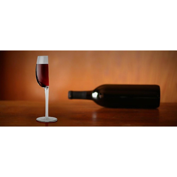 Halv Vinglas Krystalglas Der Gennemtrænger Glasset