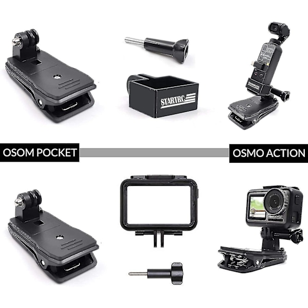 360 Rotation Pocket 2 Ryggsäcksfäste för Dji Osmo Pocket Clip/dji Pocket 2 Clip/pocket 2 Exklusiva Combo Tillbehör