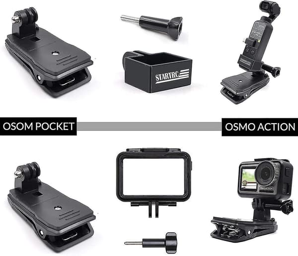 360 Rotation Pocket 2 Rygsæk Montering Til Dji Osmo Pocket Clip/dji Pocket 2 Clip/pocket 2 Eksklusive Combo Tilbehør