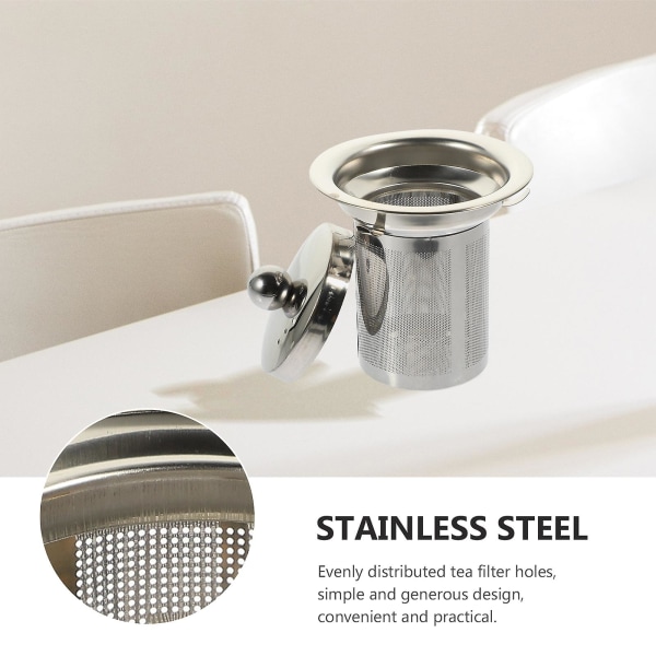 Rustfrit Te-si Strainer Indsats Te-infuser Tekande Tilbehør Te-filter Mesh