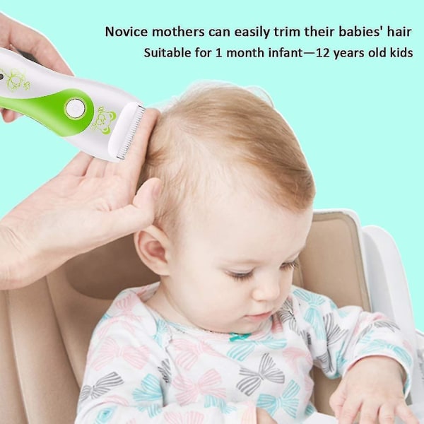 Baby hårklippare, Baby Silent hårklippare, USB laddningsbar vattentät baby hårtrimmer