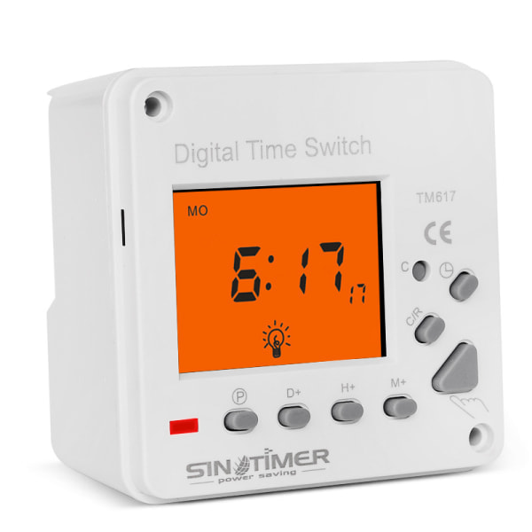 Digital Timer Elektrisk Programmerbar Smart Styrströmbrytare Timer Med Bakgrundsbelyst Display