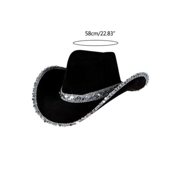 Dame Sequin Cowboy Hat Bachelorette Party Cosplay Prop C