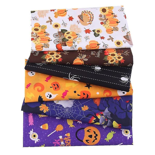 Diy handsydd barn bomull tryckt Halloween pumpa