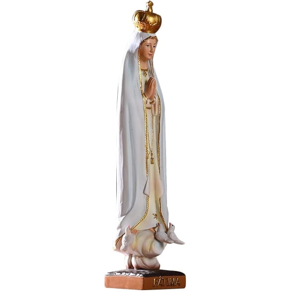 Our Lady of Fatima -patsas, uskonnollinen hahmo Neitsyt Maria Madonnan käsinmaalattu patsas Pyhä Neitsyt