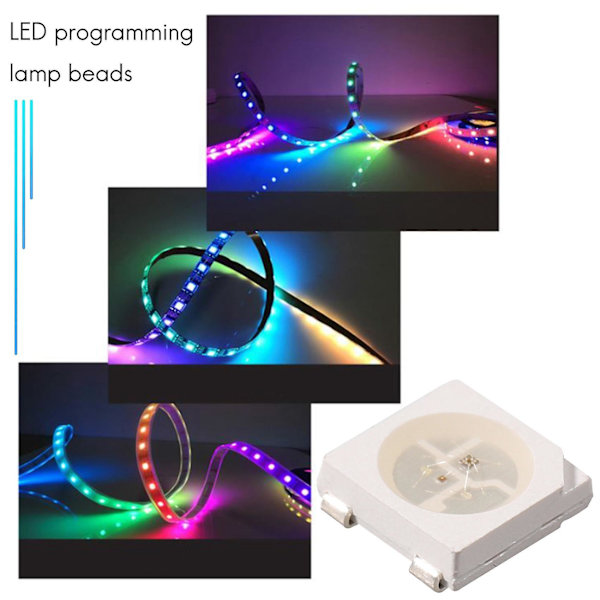 100 st Ws2812b Rgb Led P 5050smd Pcb Ws2812 Individuellt Adresserbara P Pixlar 5v
