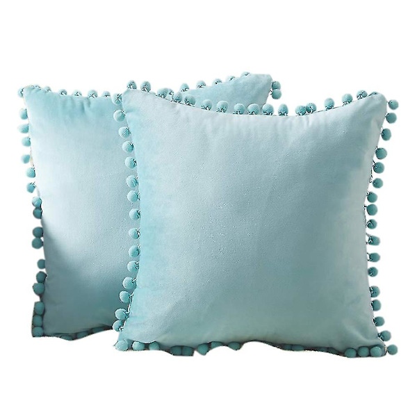 2 kpl Pompoms Rative Case Cush Throw