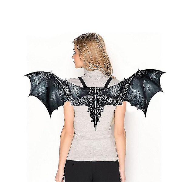 Vuxna icke-vävda drakvingar Cosplay rekvisita - svart