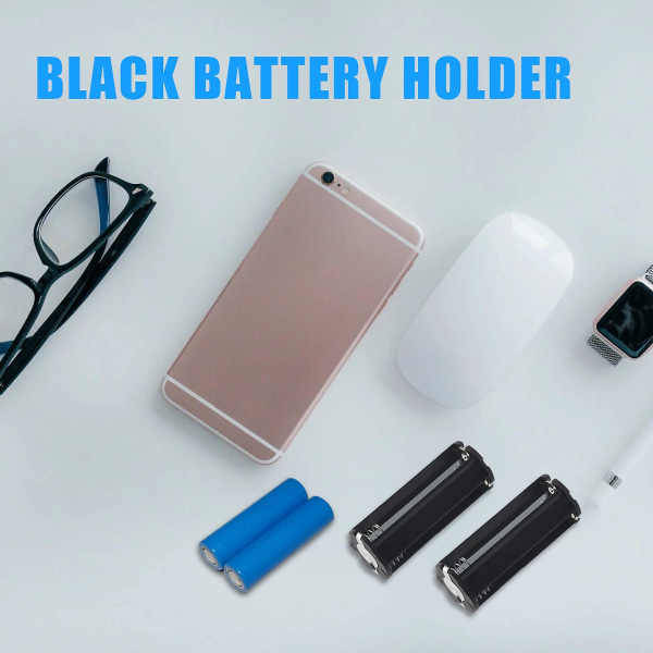2 stk. Sort Batteriholder Til 3 X 1.5v Aaa Batterier Lommelygte