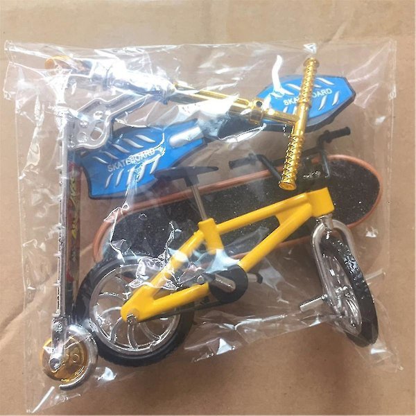 Finger Scooter Skateboard Mini Fingercykel Leksak DIY-kit Vuxna Festfavorit (Färg: 198 Set)