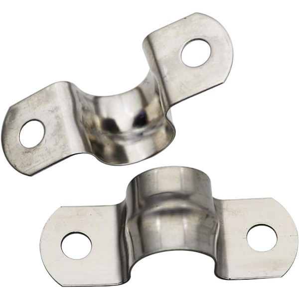 30 st U-formade remmar med två hål, M16, för styva rör, klämma i rostfritt stål 304, rörremsspännare, passar för rör med 16 mm (0,62 tum)