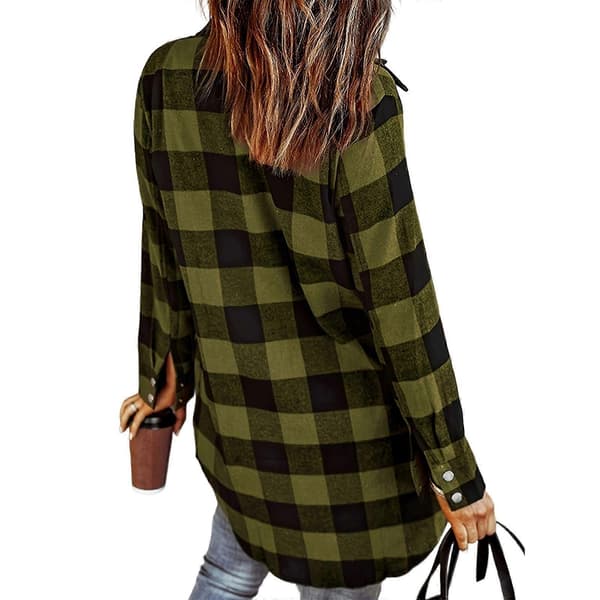 Dameknapper ned skjorter Oversized lette bluser Løse afslappede toppe Efterår Trendy frakker Grøn S Green S