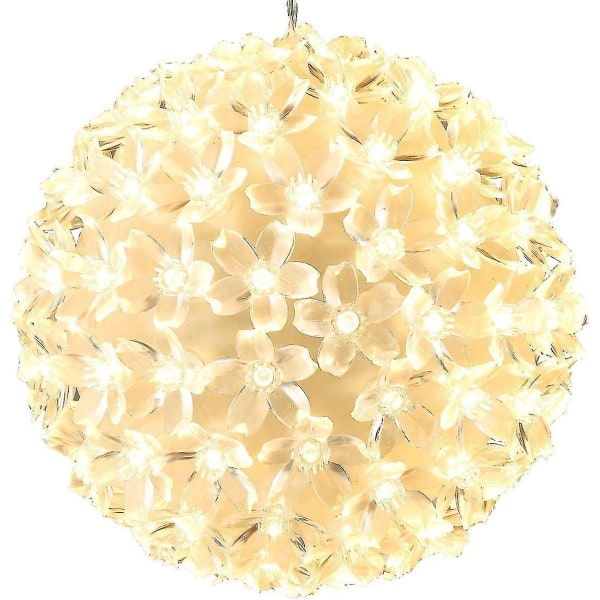Bambelaa! 100 LED-ljusslinga Boll Ljusboll Varmvit Juldekorationer Boll Julbelysning Jul Ca 15 cm