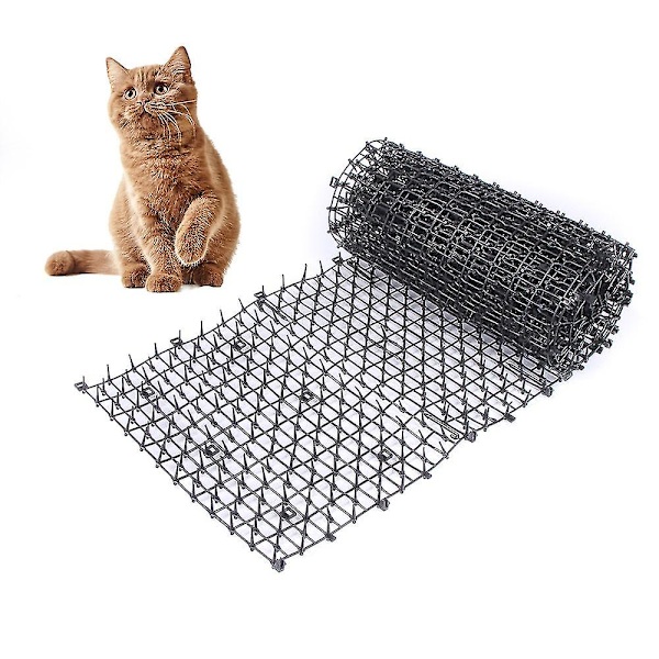Tähtivalo-kissanvastainen Matto Piikkisillä Ruuduilla Puutarhaan Koirien, Kissojen Ja Lemmikkien Vastaan, Muoviset Piikkisuojat Lemmikkieläimille Musta 200*28 Cm