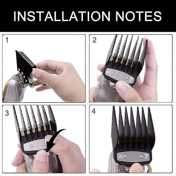 Clipper Guards Skärguider För Wahl Clipper Med Metallklämma (10-pack)