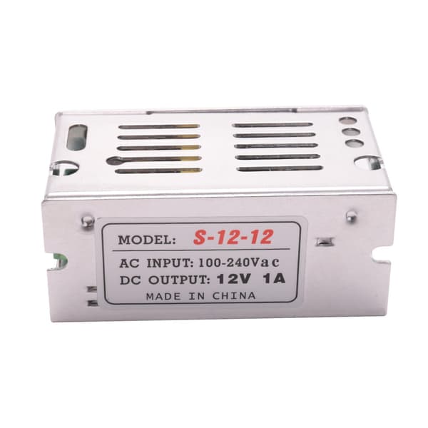 Spänningstransformator Strömförsörjning Ac 110/220v Till Dc 12v 1a Silver