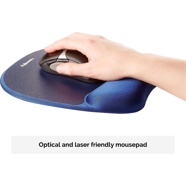 Minneskummusmatta med handledsstöd - Ergonomisk musmatta för dator och bärbar dator - Safir