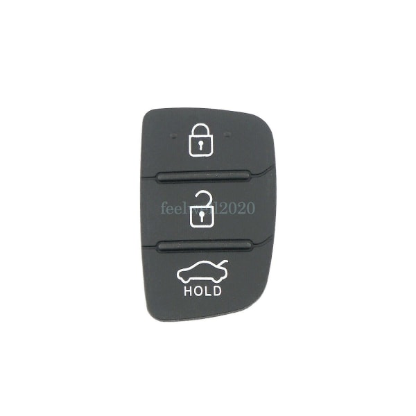 For Hyundai Ix35 I20 Tucson 3-knapps bilfjernkontrollnøkkelveske Gummiputeinnsats