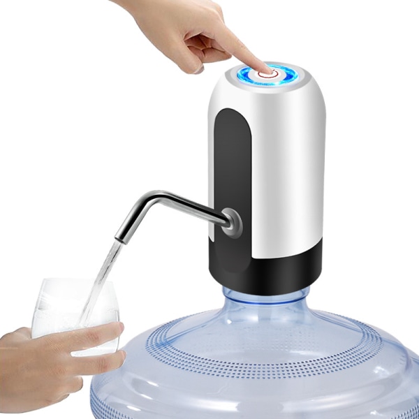 5 Gallons Vattenbehållare - USB Laddning Universal Passform Vattenflaska Pump för Dricksvatten Bärbar Automatisk Elektrisk Pump för Hem Kökskontor