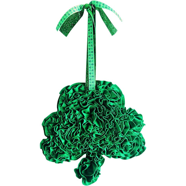 St Patricks Day Dekorationer, Kranse til Hoveddøren, Grøn Girlande med Kløverformede, Udendørs Dekoration til Hjem Havefest Ceremoni, Feriedekoration