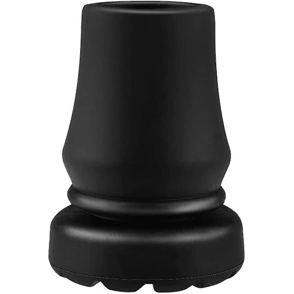 Kain kärki, liukumaton kumi yleiskävelykepin kärjen vaihtojalka 3/4\" kävelykeppiin, 3/4 tuumaa - pyöreä pohja (2 kpl, musta)